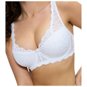 Reggiseno in pizzo imbottito con ferretto Triumph Amourette - Bianco