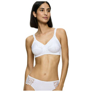 Reggiseno senza ferretto in cotone Triumph Doreen - bianco