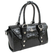 Mini tracolla Vivienne Westwood Bettina Emboss Croc - Nera
