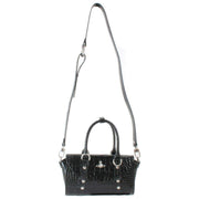 Mini tracolla Vivienne Westwood Bettina Emboss Croc - Nera