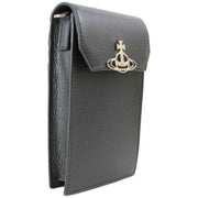 Vivienne Westwood Grain Leather Phone Bag - Black