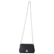 Borsa piccola Vivienne Westwood Hazel Saffiano - Nera
