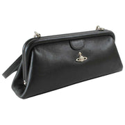 Borsa a tracolla Vivienne Westwood Jane Supple con struttura in pelle - Nera