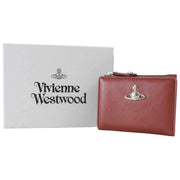 Portacarte Vivienne Westwood con patta sottile in morbida pelle - Marrone Castagna