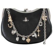 Borsa a mano con cornice in morbida pelle Vivienne Westwood - Nera