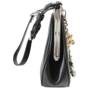 Borsa a mano con cornice in morbida pelle Vivienne Westwood - Nera