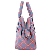 Vivienne Westwood Yasmin Saffiano Printed Tartan Small Bag - Blue/Orange