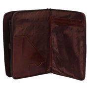 Ashwood Leather A4 Double Zip Tablet Organiser - Brown
