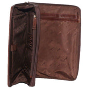 Ashwood Leather A4 Double Zip Tablet Organiser - Brown