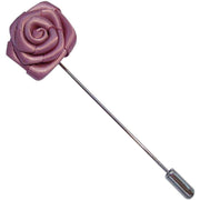 Bassin and Brown Floral Rose Lapel Pin - Dusky Pink