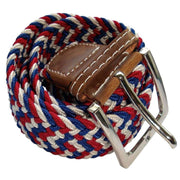 Bassin and Brown Multi Woven Belt - Red/White/Blue