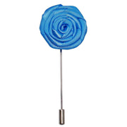 Bassin and Brown Rose Jacket Lapel Pin - Blue