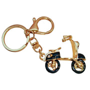 Bassin and Brown Scooter Key Ring - Black/White/Gold