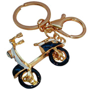 Bassin and Brown Scooter Key Ring - Black/White/Gold