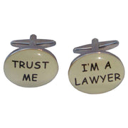 Bassin and Brown Trust Me Im A Lawyer Cufflinks - Silver