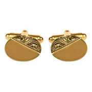 David Van Hagen Engraved Cufflinks - Gold