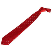 David Van Hagen Polka Dot Tie - Red/White