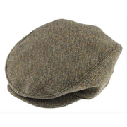 Dents Abraham Moon Tweed Flat Cap - Spruce Green