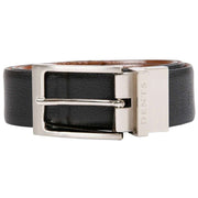 Dents Heritage Reversible Feather Edge Leather Belt - Black/Tan
