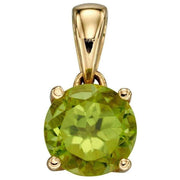 Elements Gold August Birthstone Pendant - Green/Gold
