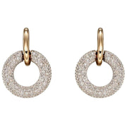 Elements Gold Donut Diamond Earrings - Gold/Clear