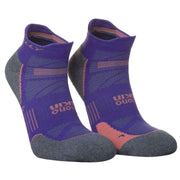 Hilly Supreme Socklet Med Socks - Plum/Grey Marl