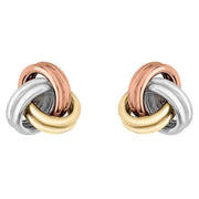 KJ Beckett Small Knot Stud Earrings - Gold/Silver/Rose Gold