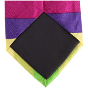 Knightsbridge Neckwear Kensington Striped Silk Tie - Multi-colour