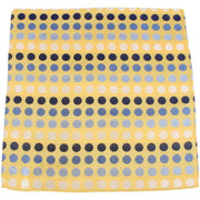 Knightsbridge Neckwear Multi Spot Silk Pocket Square - Yellow/Blue