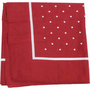 Knightsbridge Neckwear Polka Dot Border Cotton Neckerchief - Burgundy/White
