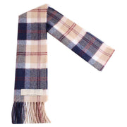 Locharron of Scotland Bannockbane Lambwool Scarf - Navy/Burgundy/Beige