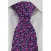 Michelsons of London Blurred Floral Tie and Pocket Square Set - Pink