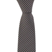 Michelsons of London Dogtooth Silk Tie - Wine