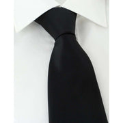 Michelsons of London Plain Ployester Tie - Black