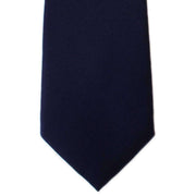 Michelsons of London Plain Twill Silk Tie - Navy