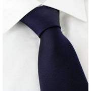 Michelsons of London Plain Twill Silk Tie - Navy