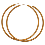 Ti2 Titanium Extra Large Round Hoop Earrings - Tan